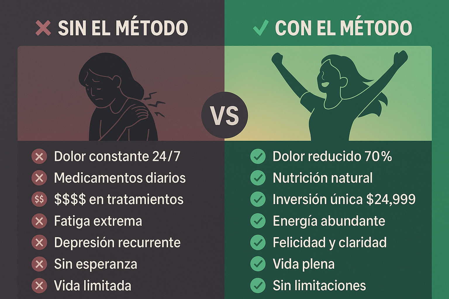 Comparación SIN vs CON el Método - Fibromialgia
